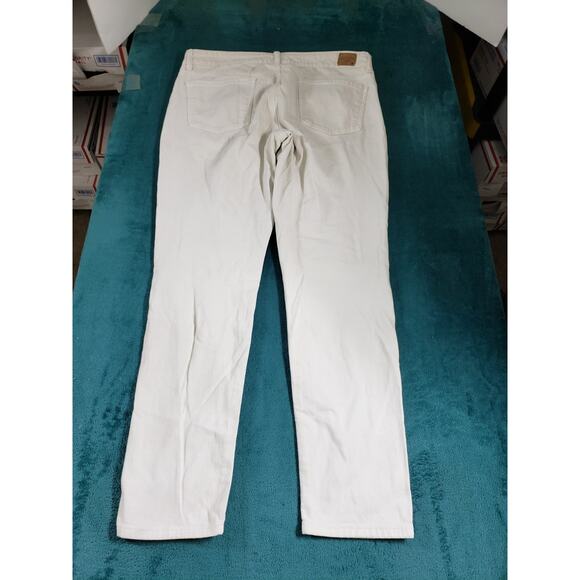 American Eagle Jeans Size 12 Womens White Denim Stretch Pants Mid Rise Jegging - Picture 10 of 13